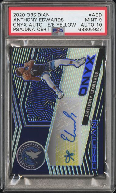 PSA 10: Anthony Edwards RC OBSIDIAN E/E GOLD ONYX AUTO #07/10