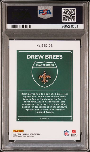 Drew Brees DOWNTOWN PSA 9