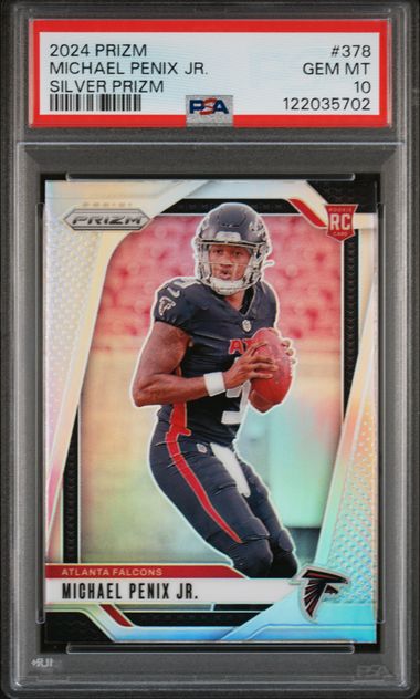 Michael Penix Jr. SILVER Prizm RC PSA 10