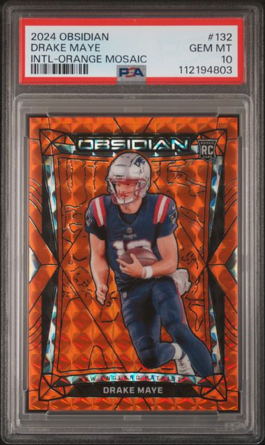 PSA 10 - Drake Maye RC - INTL Orange Mosiac /24