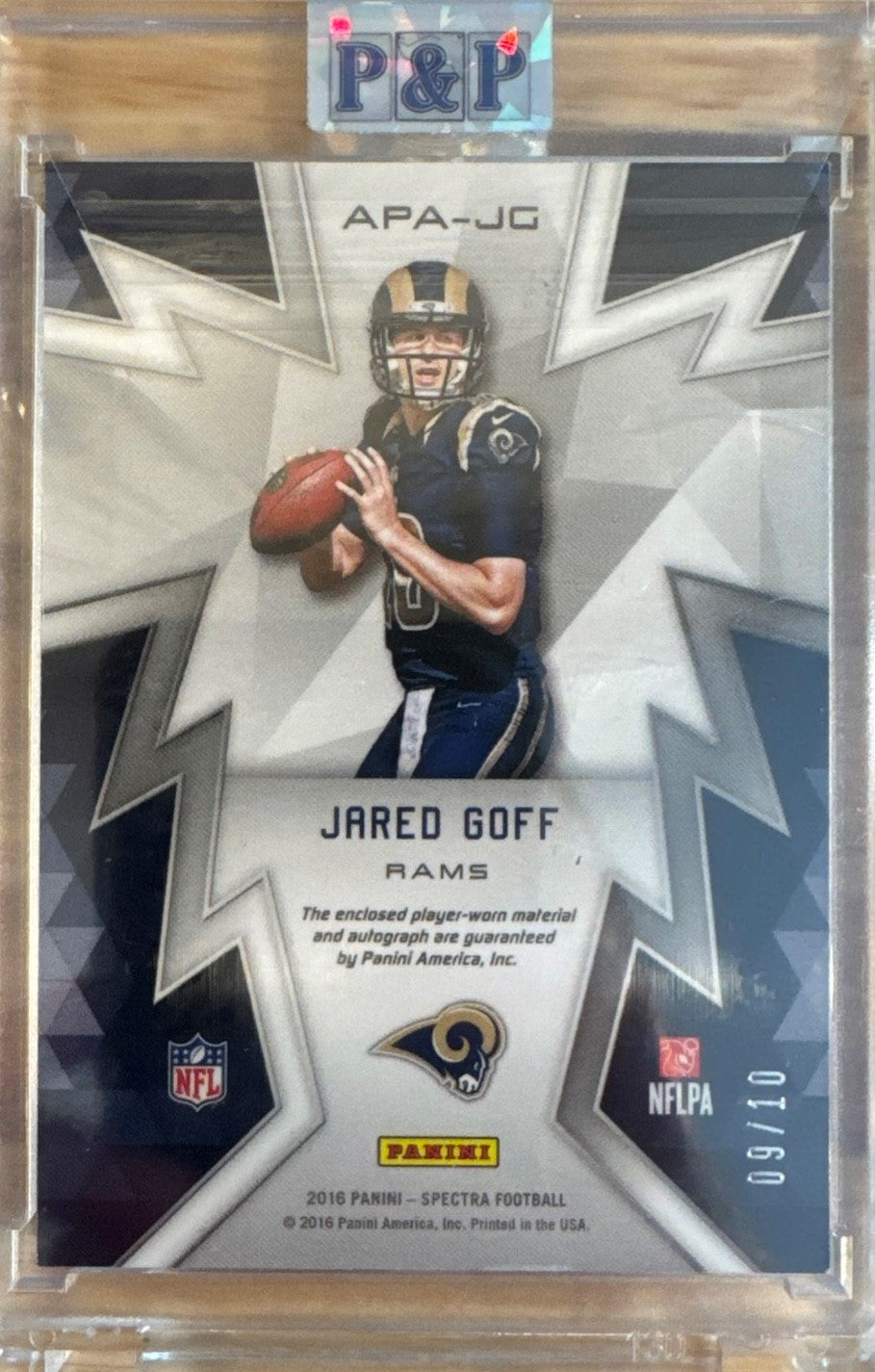 Jared Goff RPA SPECTRA # 09/10