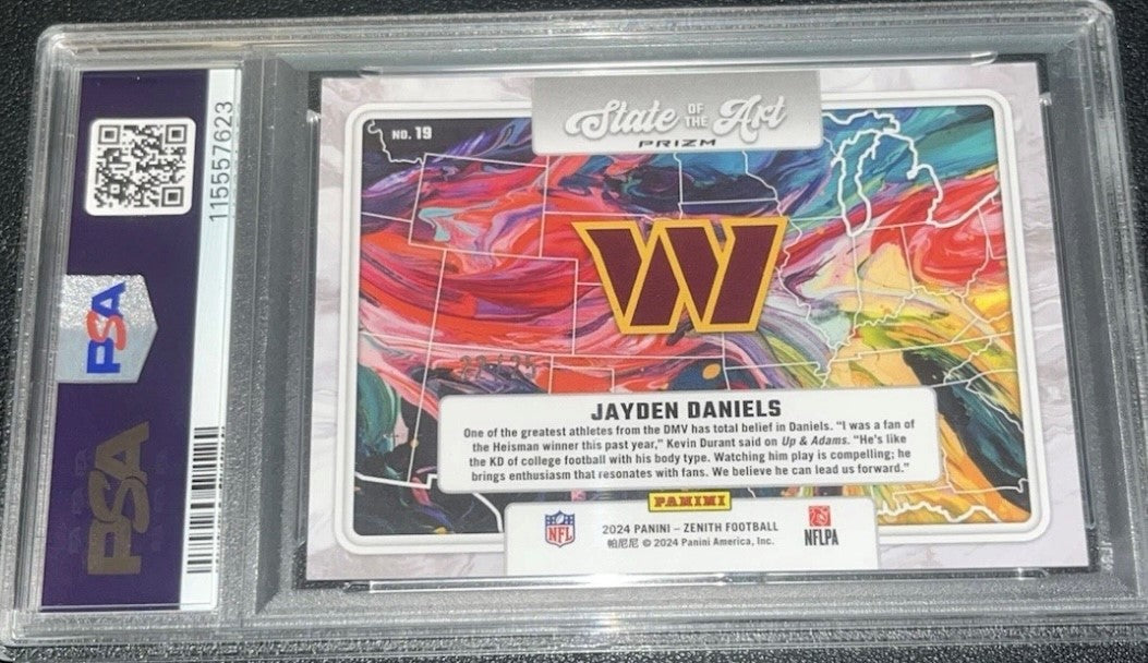 PSA 10: Jayden Daniels RC BLUE #22/25 STATE OF THE ART